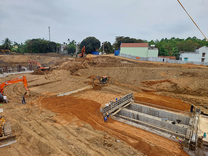 Thanh Hóa: Gấp rút xây dựng trạm bơm phục vụ sản xuất và dân sinh