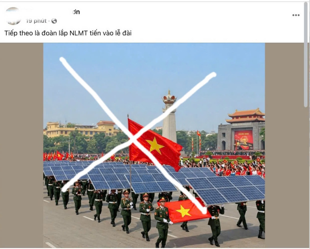 Bài đăng sai sự thật, gây ảnh hưởng nghiêm trọng đến uy tín, danh dự của LLVT nhân dân.