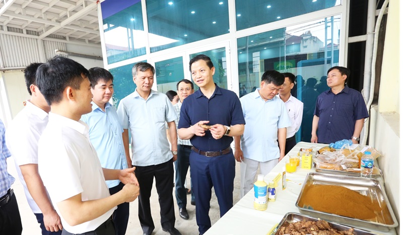 Chủ tịch UBND tỉnh Vương Quốc Tuấn thăm mô hình sản xuất, chế biến chuyên sâu tại TP. Bắc Ninh