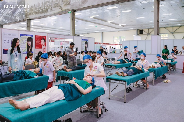 Không gian cuộc thi giao lưu tay nghề làm đẹp chăm sóc da-spa Không gian cuộc thi giao lưu tay nghề làm đẹp chăm sóc da-spa