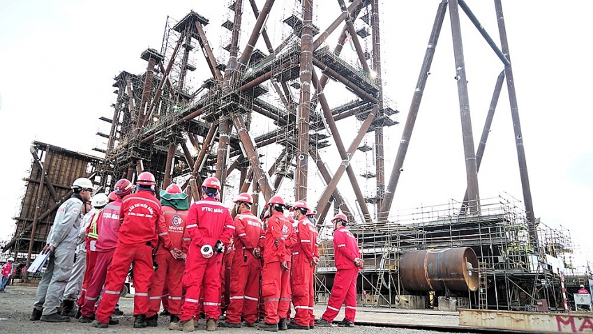 Người lao động PTSC trên công trường