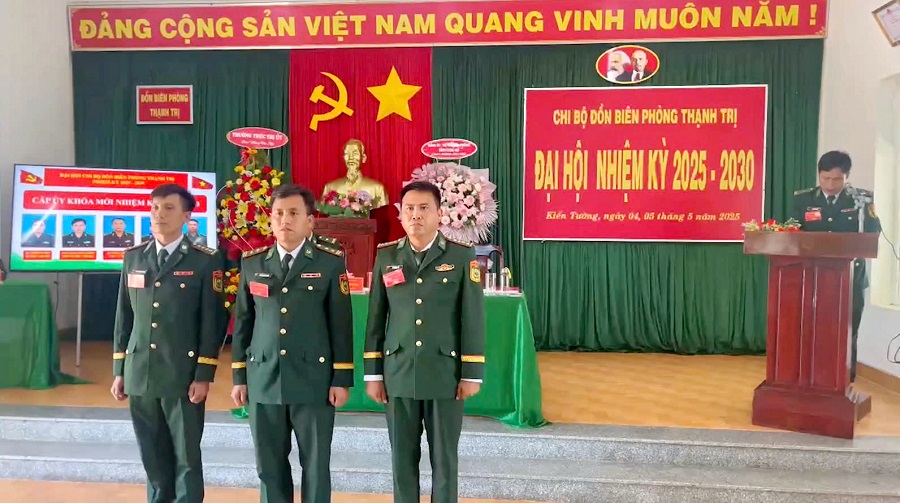 Cấp ủy Đồn Biên phòng Thạnh Trị nhiệm kỳ mới ra mắt tại đại hội Cấp ủy Đồn Biên phòng Thạnh Trị nhiệm kỳ mới ra mắt tại đại hội