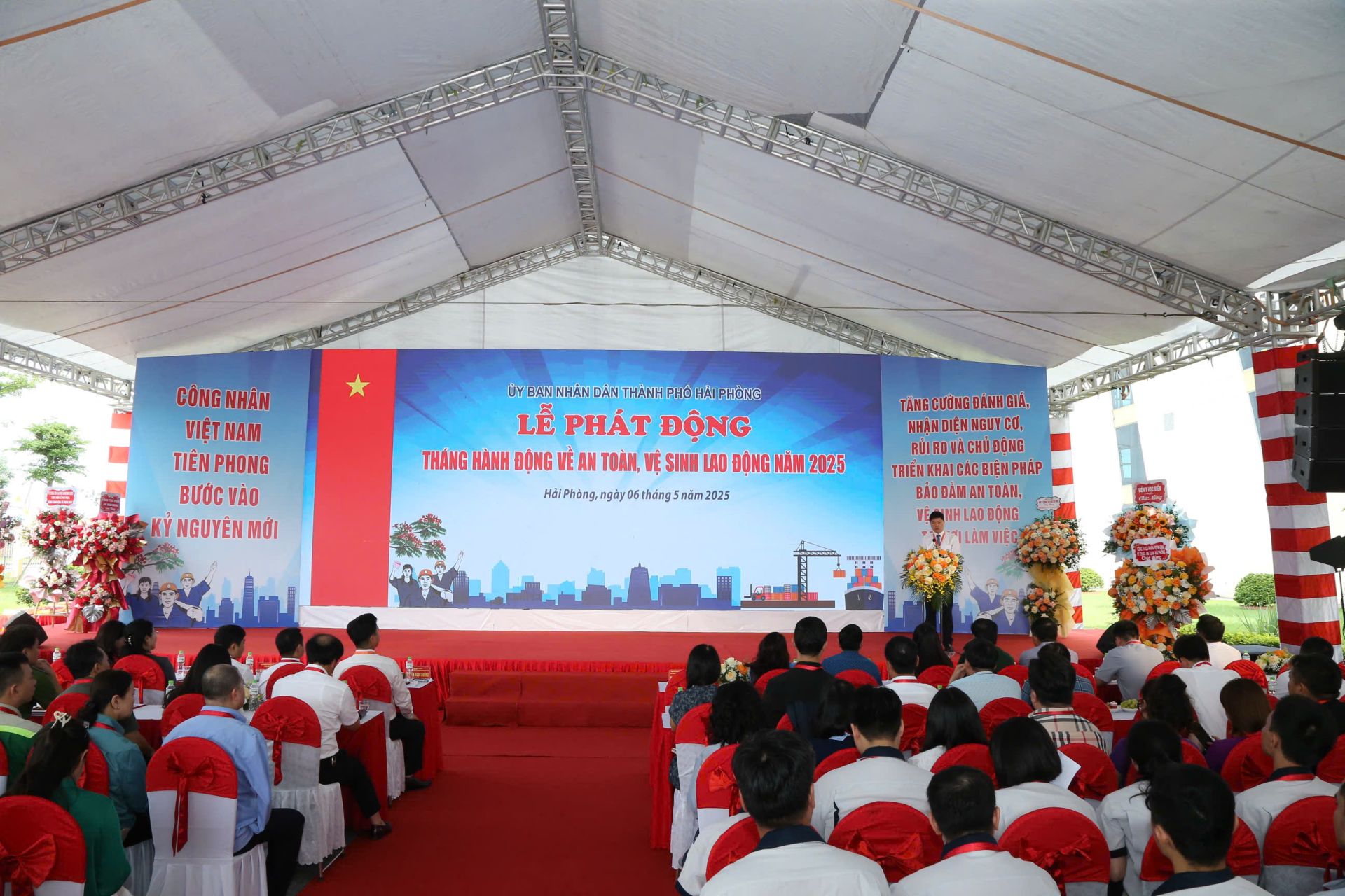 Quang cảnh Lễ phát động Tháng hành động về an toàn, vệ sinh lao động năm 2025.