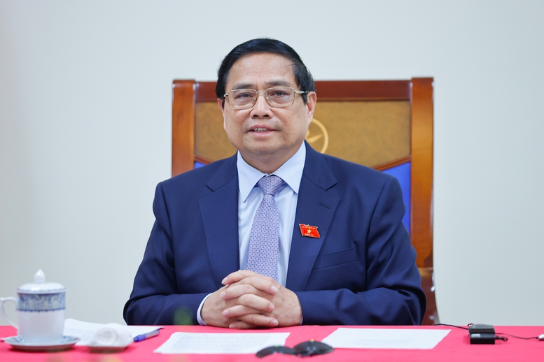 Thủ tướng Chính phủ Phạm Minh Chính đánh giá cao sự phát triển mạnh mẽ của quan hệ hai nước trong thời gian qua - Ảnh: VGP/Nhật Bắc Thủ tướng Chính phủ Phạm Minh Chính đánh giá cao sự phát triển mạnh mẽ của quan hệ hai nước trong thời gian qua - Ảnh: VGP/Nhật Bắc