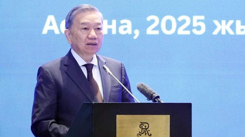 Tổng Bí thư Tô Lâm phát biểu tại Tọa đàm bàn tròn doanh nghiệp Việt Nam-Kazakhstan. (Ảnh: Thống Nhất/TTXVN) Tổng Bí thư Tô Lâm phát biểu tại Tọa đàm bàn tròn doanh nghiệp Việt Nam-Kazakhstan. (Ảnh: Thống Nhất/TTXVN)