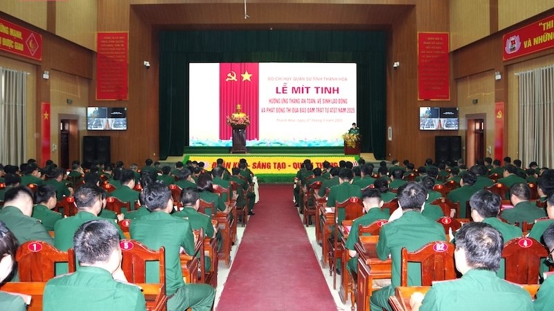 Bộ CHQS tỉnh Thanh Hóa hưởng ứng Tháng hành động An toàn vệ sinh lao động
