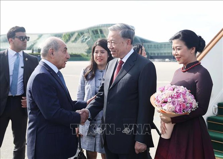 Tổng Bí thư Tô Lâm và Phu nhân bắt đầu thăm cấp Nhà nước Cộng hòa Azerbaijan