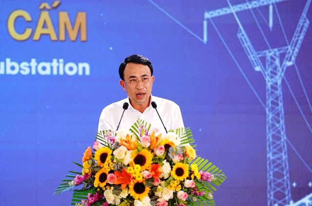 Ông Lương Minh Thanh - Phó Tổng giám đốc EVNNPC phát biểu tại buổi Lễ