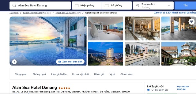 AlanSea Hotel Đà Nẵng chưa được công nhận hạng sao nhưng lại xuất hiện hình ảnh 5 sao trên các nền tảng trực tuyến. AlanSea Hotel Đà Nẵng chưa được công nhận hạng sao nhưng lại xuất hiện hình ảnh 5 sao trên các nền tảng trực tuyến.