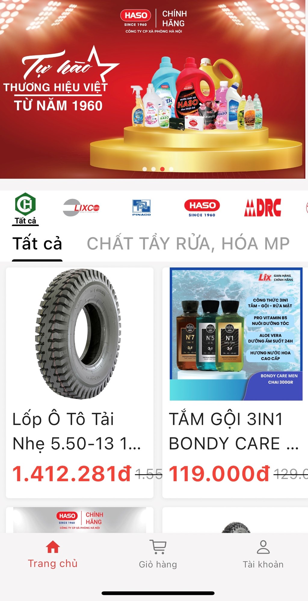 Giao diện Sàn thương mại điện tử VinachemMart (Ảnh: TTXVN)