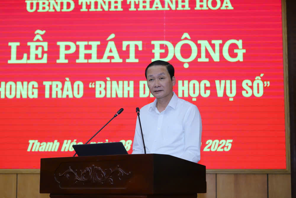 Chủ tịch UBND tỉnh Đỗ Minh Tuấn phát động phong trào “Bình dân học vụ số” trên địa bàn tỉnh.