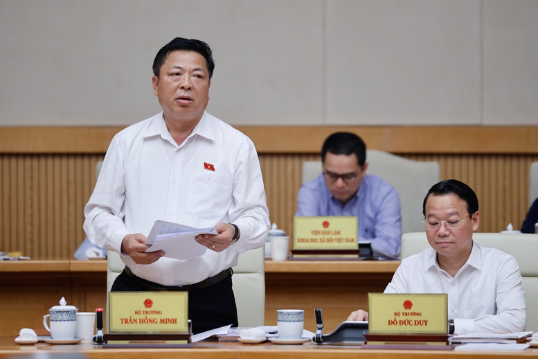 Bộ trưởng Bộ Xây dựng Trần Hồng Minh phát biểu - Ảnh: VGP/Nhật Bắc