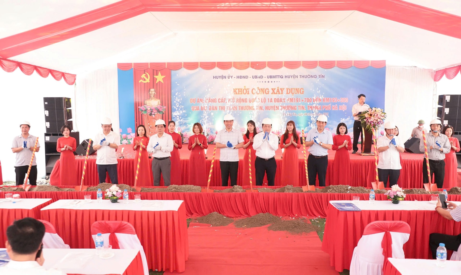 Hà Nội khởi công dự án cải tạo, mở rộng quốc lộ 1A, đoạn qua thị trấn Thường Tín