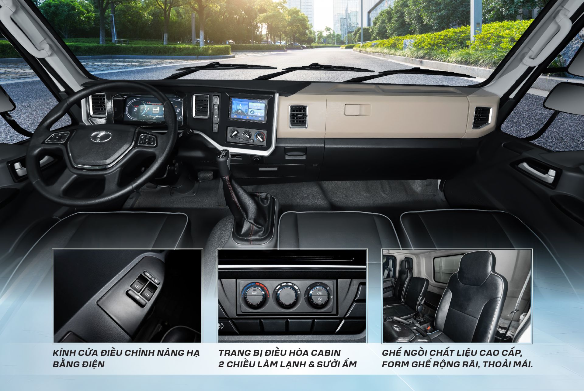 Không gian nội thất rộng rãi, tiện nghi