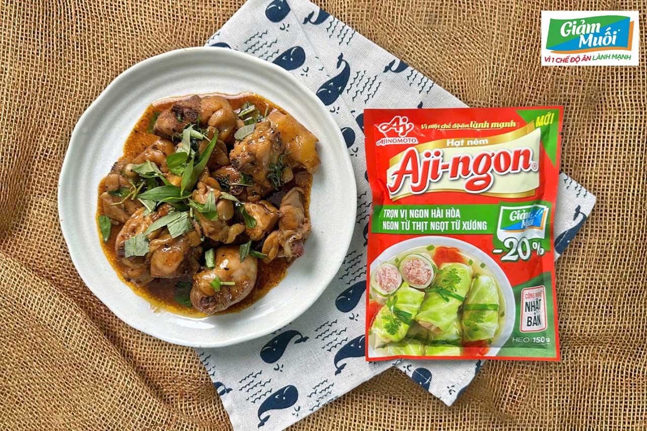 Ajinomoto Việt Nam ra mắt hạt nêm Aji-ngon heo giảm muối, giúp món ăn giảm mặn vẫn ngon