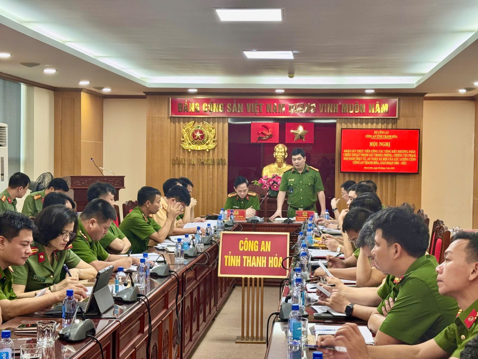 Học viện Cảnh sát nhân dân khảo sát thực tiễn công tác phòng, chống tội phạm tại Công an Thanh Hoá