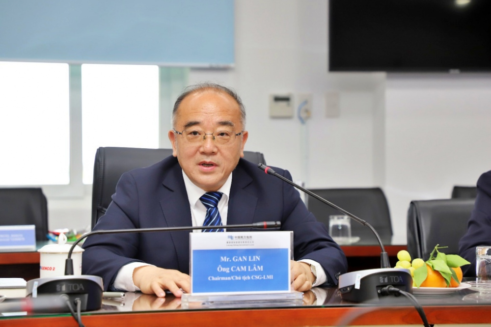 Ông Gan Lin – Chủ tịch CSG-LMI phát biểu tại Lễ ký kết Ông Gan Lin – Chủ tịch CSG-LMI phát biểu tại Lễ ký kết