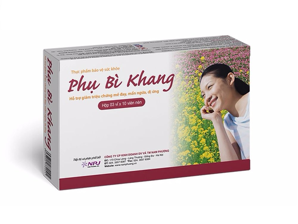 TPBVSK Phụ Bì Khang - Hỗ trợ giảm triệu chứng mề đay, mẩn ngứa, dị ứng TPBVSK Phụ Bì Khang - Hỗ trợ giảm triệu chứng mề đay, mẩn ngứa, dị ứng