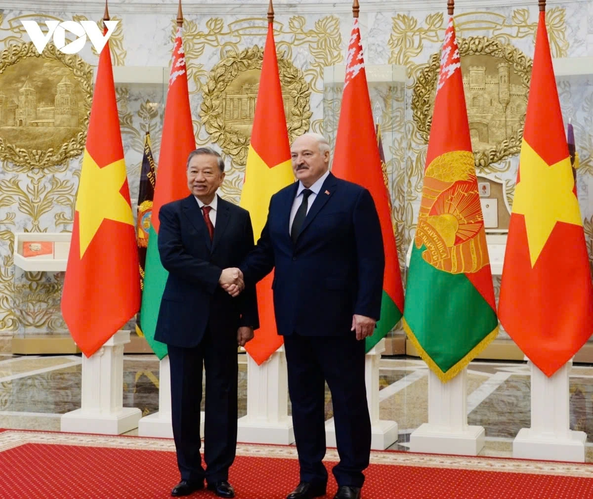 Tổng Bí thư Tô Lâm và Tổng thống Belarus Aleksandr Lukashenko.