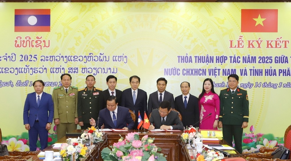 Hai tỉnh Thanh Hóa - Hủa Phăn hội đàm, ký kết thỏa thuận hợp tác năm 2025