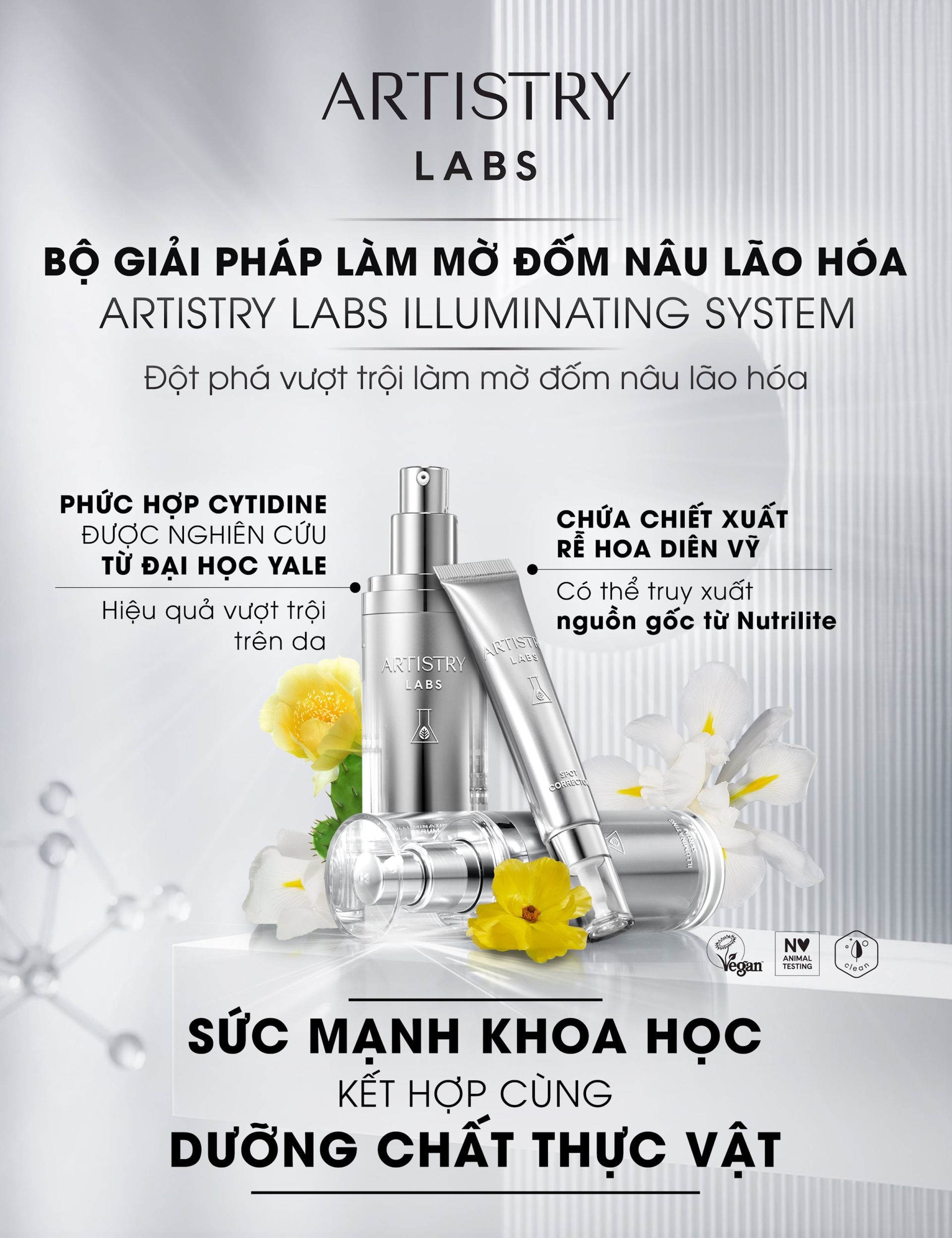Amway Việt Nam ra mắt bộ giải pháp làm mờ đốm nâu lão hóa Artistry Labs Illuminating System