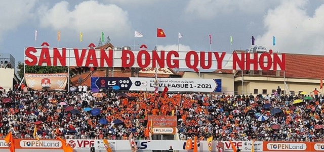 Bình Định: Người hâm mộ bóng đá sẽ được vào sân Quy Nhơn miễn phí
