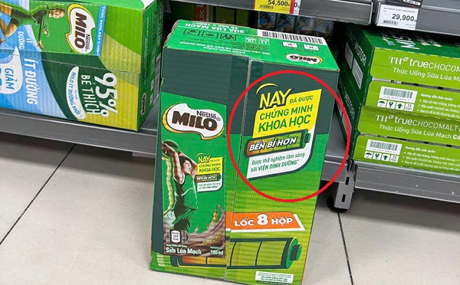 Hình ảnh gắn mác Viện dinh dưỡng trên bao bì sản phẩm