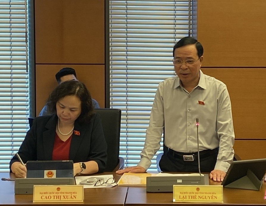 ĐBQH Lại Thế Nguyên phát biểu tại tổ.