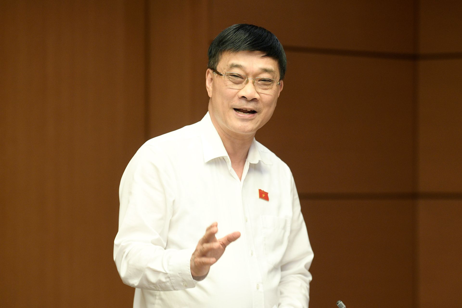 Phó Chủ tich Quốc hội Vũ Hồng Thanh phát biểu tại Phiên thảo luận ở Tổ 9 Phó Chủ tich Quốc hội Vũ Hồng Thanh phát biểu tại Phiên thảo luận ở Tổ 9