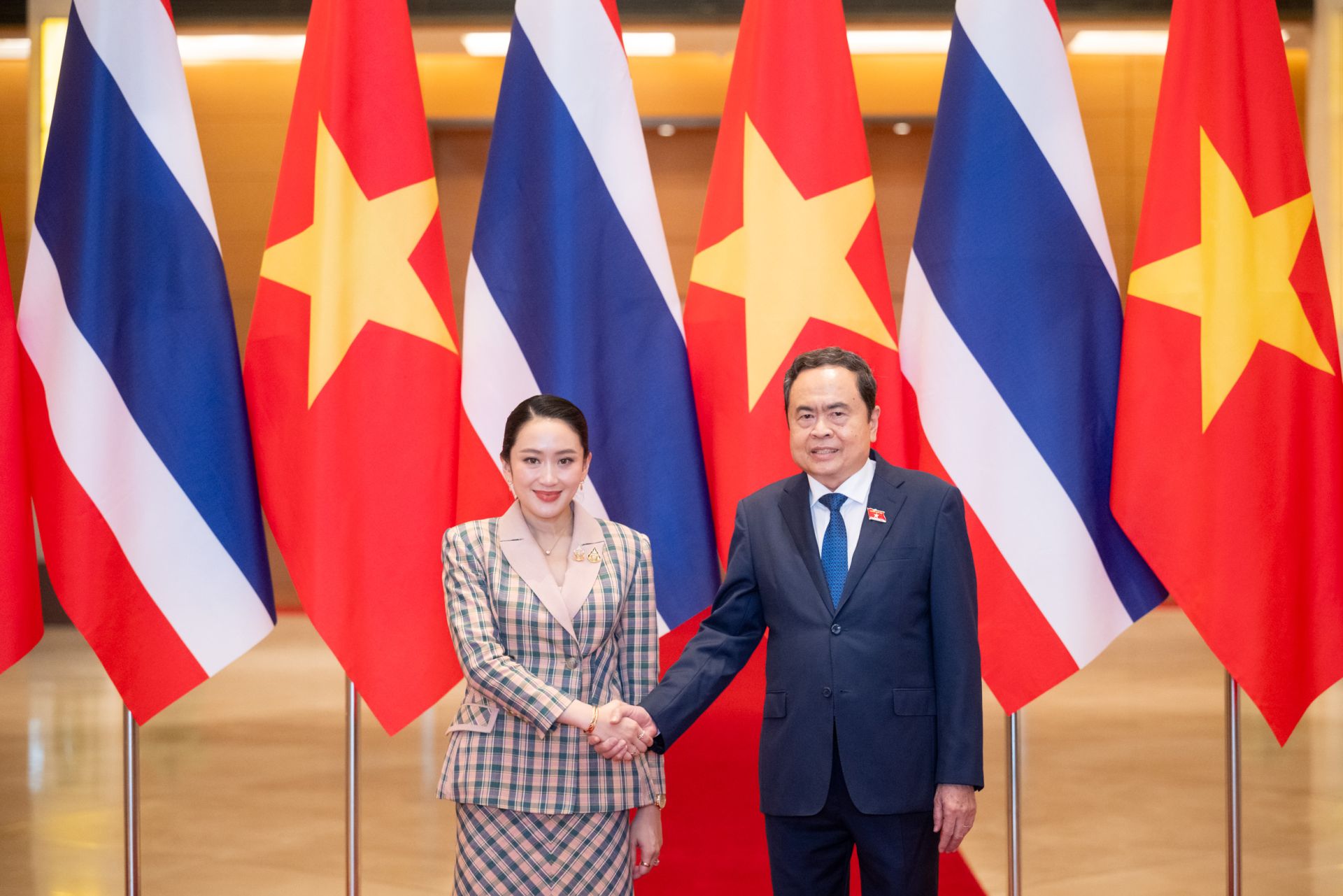 Chủ tịch Quốc hội Trần Thanh Mẫn hội kiến Thủ tướng Thái Lan Paetongtarn Shinawatra. Chủ tịch Quốc hội Trần Thanh Mẫn hội kiến Thủ tướng Thái Lan Paetongtarn Shinawatra.