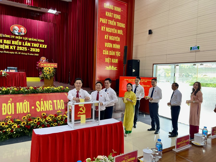Đại hội đại biểu Đảng bộ Công ty Điện lực Quảng Ninh lần thứ XXV, nhiệm kỳ 2025 - 2030 thành công tốt đẹp