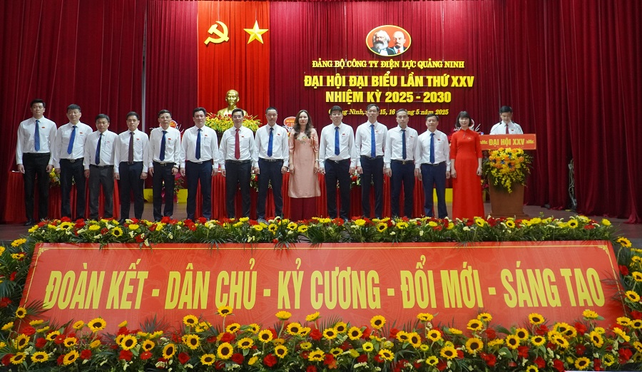Ban Chấp hành Đảng bộ PC Quảng Ninh lần thứ XXV, nhiệm kỳ 2025 - 2030 ra mắt nhận nhiệm vụ trước Đại hội