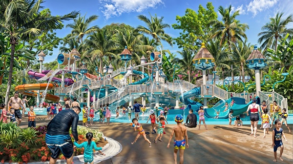 Phối cảnh một phần công viên nước