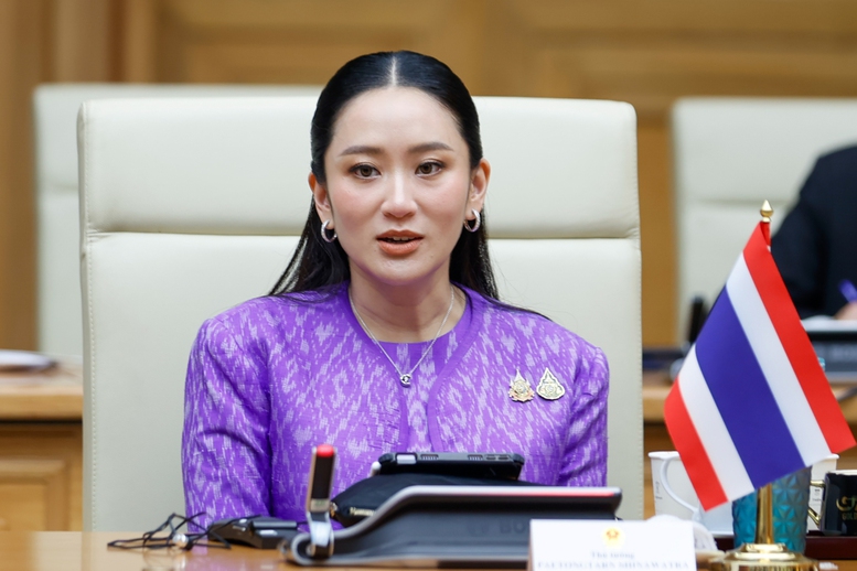 Thủ tướng Paetongtarn Shinawatra khẳng định Việt Nam là một trong những đối tác quan trọng hàng đầu của Thái Lan ở khu vực - Ảnh: VGP/Nhật Bắc