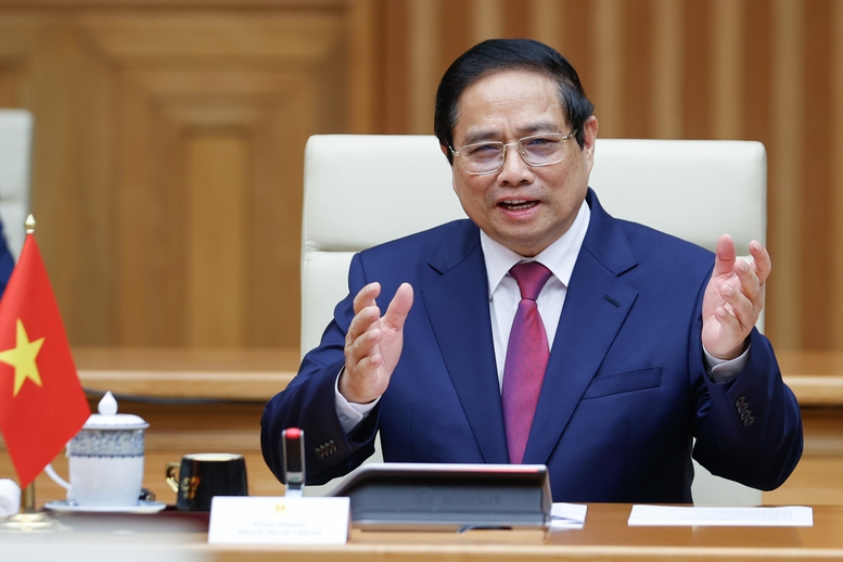 Thủ tướng Phạm Minh Chính nhấn mạnh Thái Lan là nước láng giềng gần gũi, là đối tác quan trọng, là người bạn đồng hành, cùng chia sẻ các giá trị và quan tâm chiến lược - Ảnh: VGP/Nhật Bắc