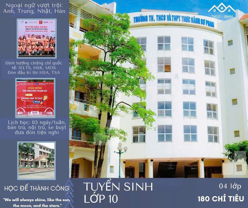 Quảng Ninh: Trường TH, THCS&THPT Thực hành Sư phạm xét tuyển học bạ vào lớp 10
