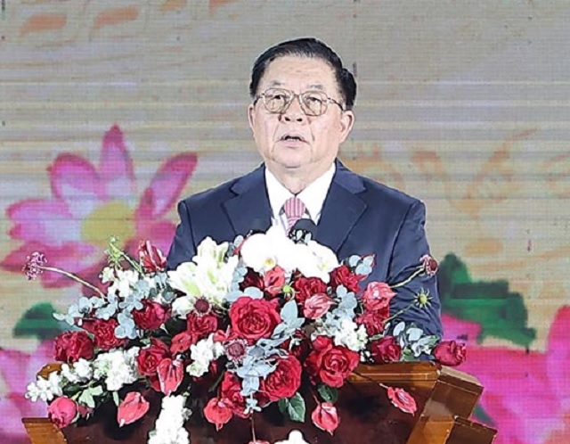 &Ocirc;ng Nguyễn Trọng Nghĩa ph&aacute;t biểu tại Lễ kỷ niệm.