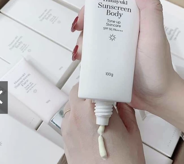 Đình chỉ lưu hành và thu hồi kem chống nắng Hanayuki Sunscreen Body do vi phạm chất lượng