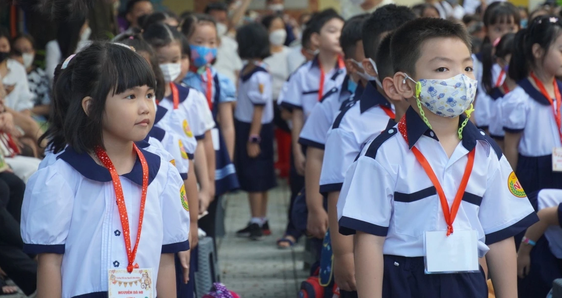 Học sinh lớp 1 tại TP.HCM (Ảnh: Vũ Hường) Học sinh lớp 1 tại TP.HCM (Ảnh: Vũ Hường)
