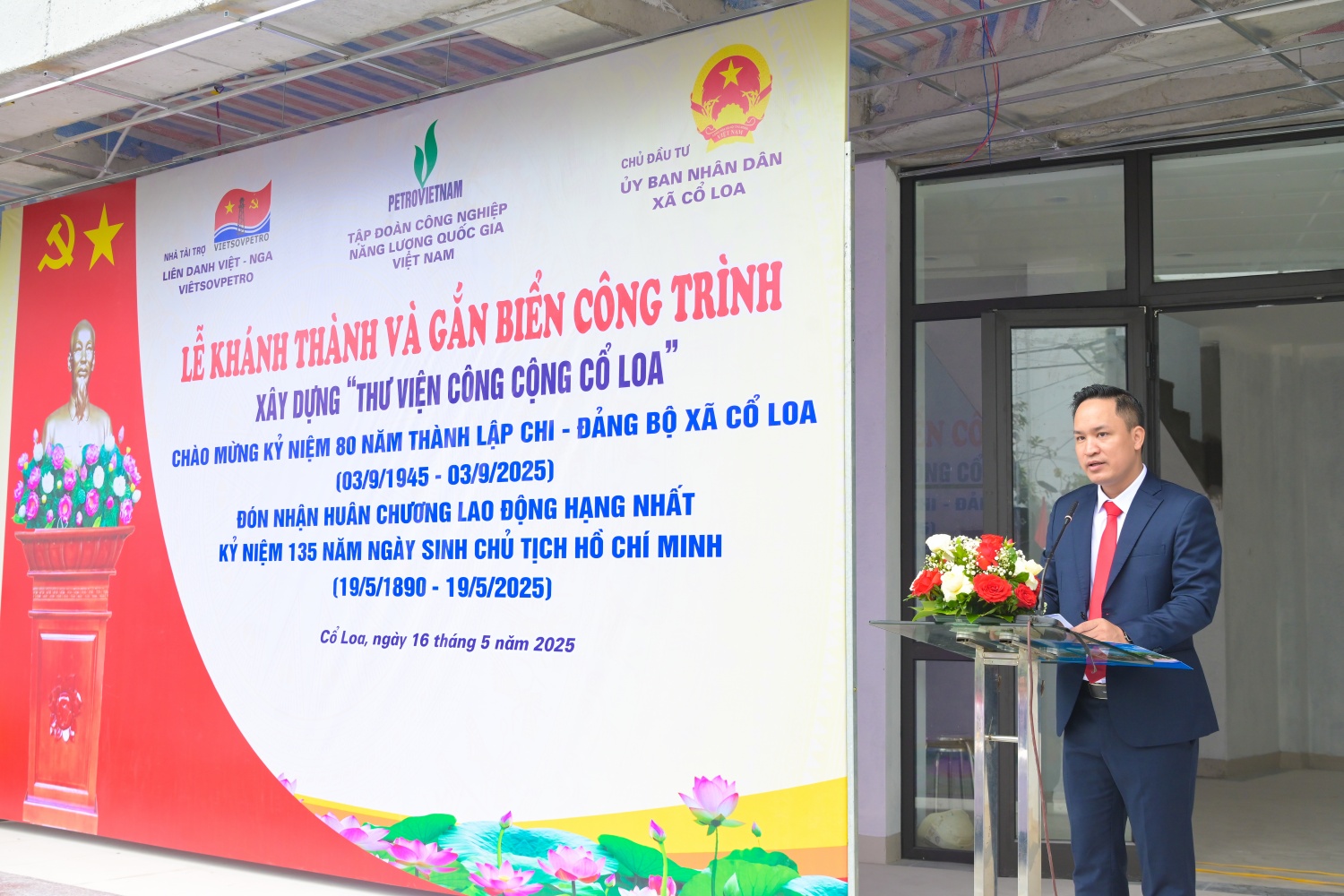 Ông Tô Anh Duy - Chủ tịch UBND xã Cổ Loa phát biểu