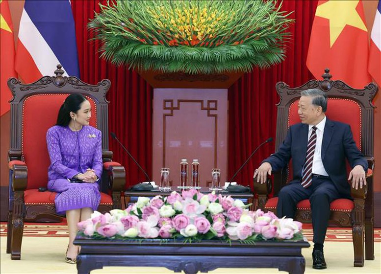 Tổng Bí thư Tô Lâm tiếp Thủ tướng Thái Lan Paetongtarn Shinawatra