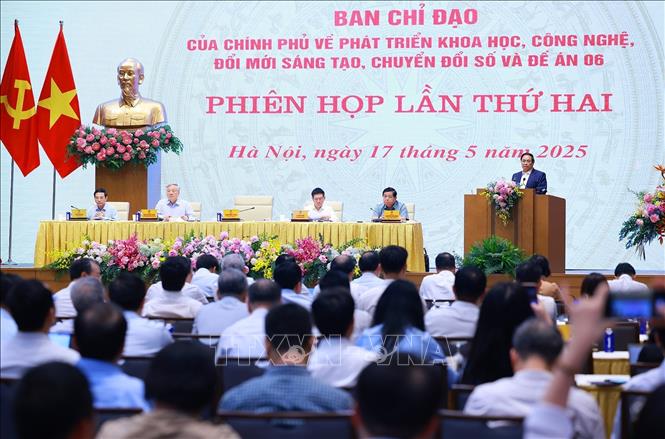 Thủ tướng Phạm Minh Chính phát biểu khai mạc Phiên họp thứ hai của BCĐ về phát triển khoa học, công nghệ, đổi mới sáng tạo, chuyển đổi số và Đề án 06. Ảnh: Dương Giang/TTXVN Thủ tướng Phạm Minh Chính phát biểu khai mạc Phiên họp thứ hai của BCĐ về phát triển khoa học, công nghệ, đổi mới sáng tạo, chuyển đổi số và Đề án 06. Ảnh: Dương Giang/TTXVN