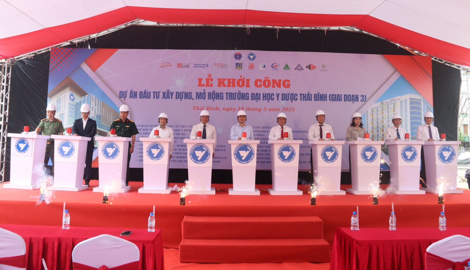 Khởi công xây dựng công trình thuộc dự án mở rộng Trường Đại học Y Dược Thái Bình