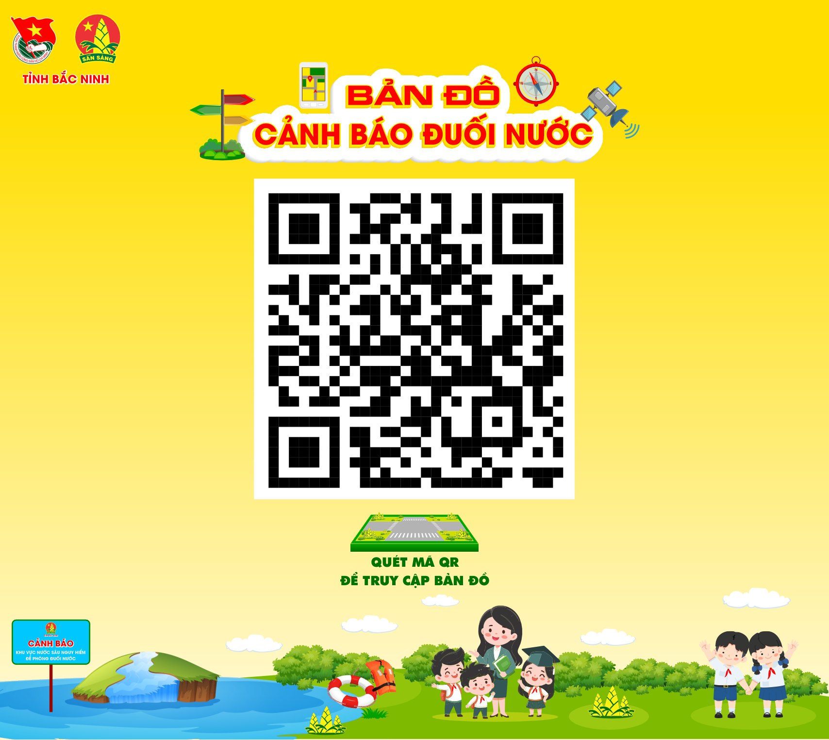 Quét mã QR để truy cập bản đồ.