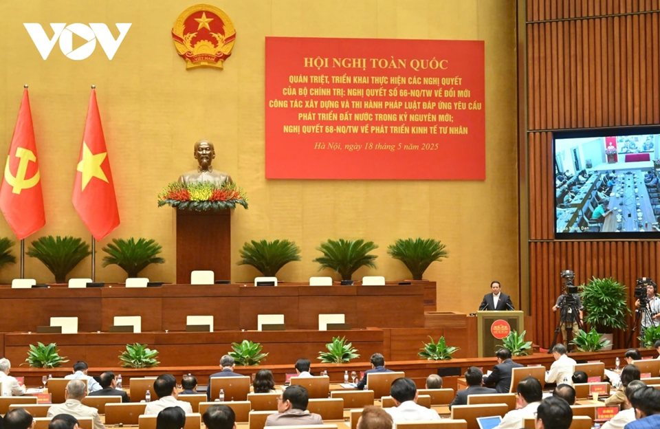 Hội nghị toàn quốc quán triệt, triển khai thực hiện Nghị quyết số 66 và Nghị quyết số 68 của Bộ Chính trị diễn ra sáng 18/5 Hội nghị toàn quốc quán triệt, triển khai thực hiện Nghị quyết số 66 và Nghị quyết số 68 của Bộ Chính trị diễn ra sáng 18/5