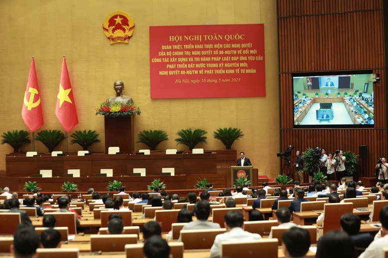 Hội nghị toàn quốc quán triệt và triển khai thực hiện Nghị quyết số 66-NQ/TW - Ảnh: VGP/Nhật Bắc Hội nghị toàn quốc quán triệt và triển khai thực hiện Nghị quyết số 66-NQ/TW - Ảnh: VGP/Nhật Bắc
