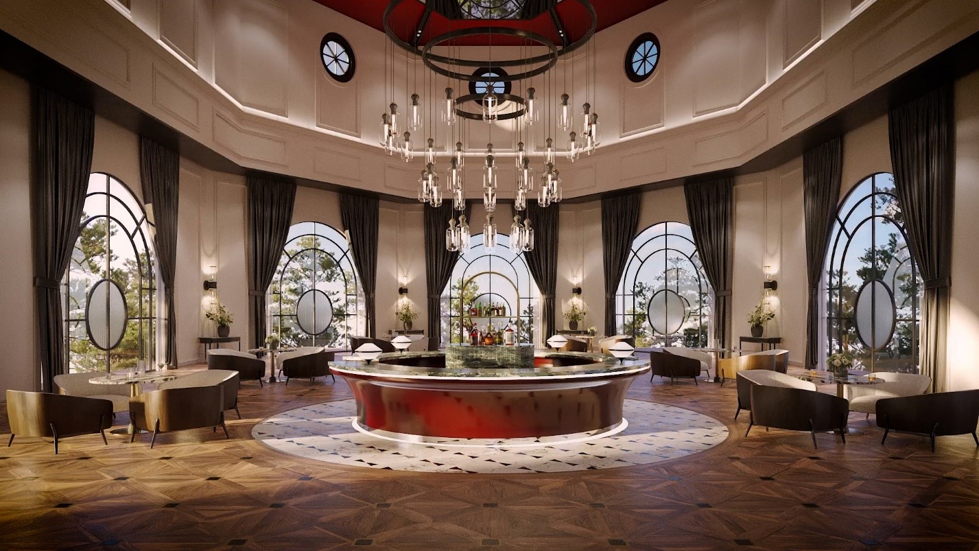 Nội thất Country Club được thiết kế bởi Avalon Collective – studio quốc tế, từng cộng tác với các thương hiệu toàn cầu như Four Seasons, New World, InterContinental. Ảnh: BIM Land Nội thất Country Club được thiết kế bởi Avalon Collective – studio quốc tế, từng cộng tác với các thương hiệu toàn cầu như Four Seasons, New World, InterContinental. Ảnh: BIM Land