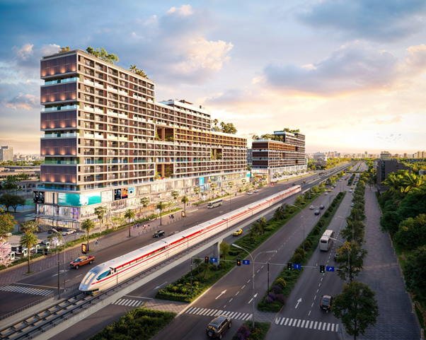 Vị trí đắt giá ngay mặt tiền đường Tôn Đức Thắng (25B), cách nhà ga đường sắt nhẹ Thủ Thiêm – Long Thành chỉ 500m