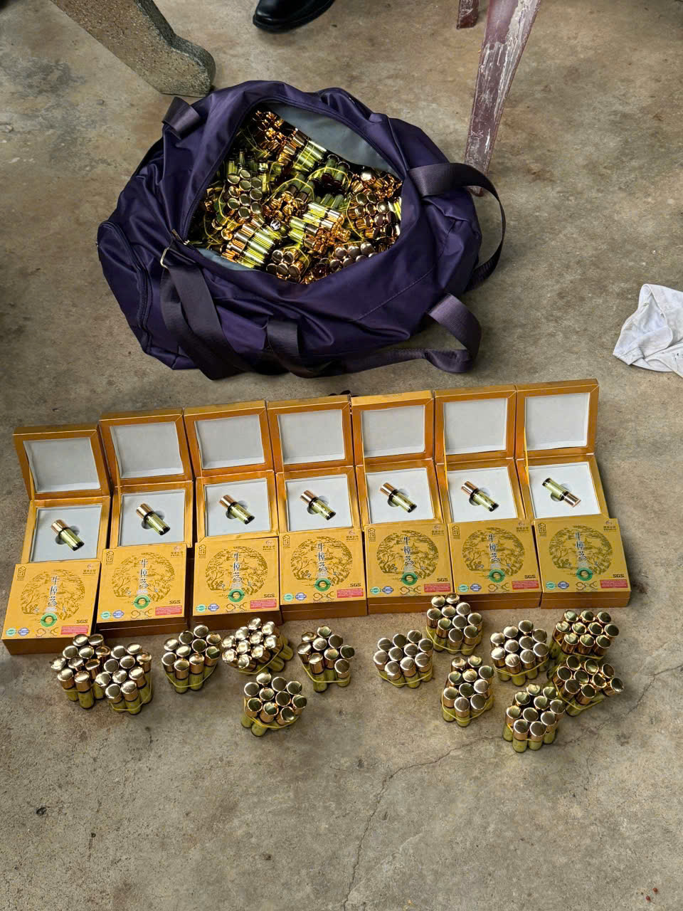 Một số tang vật cơ quan Công an thu giữ (Ảnh Công an tỉnh Lạng Sơn)