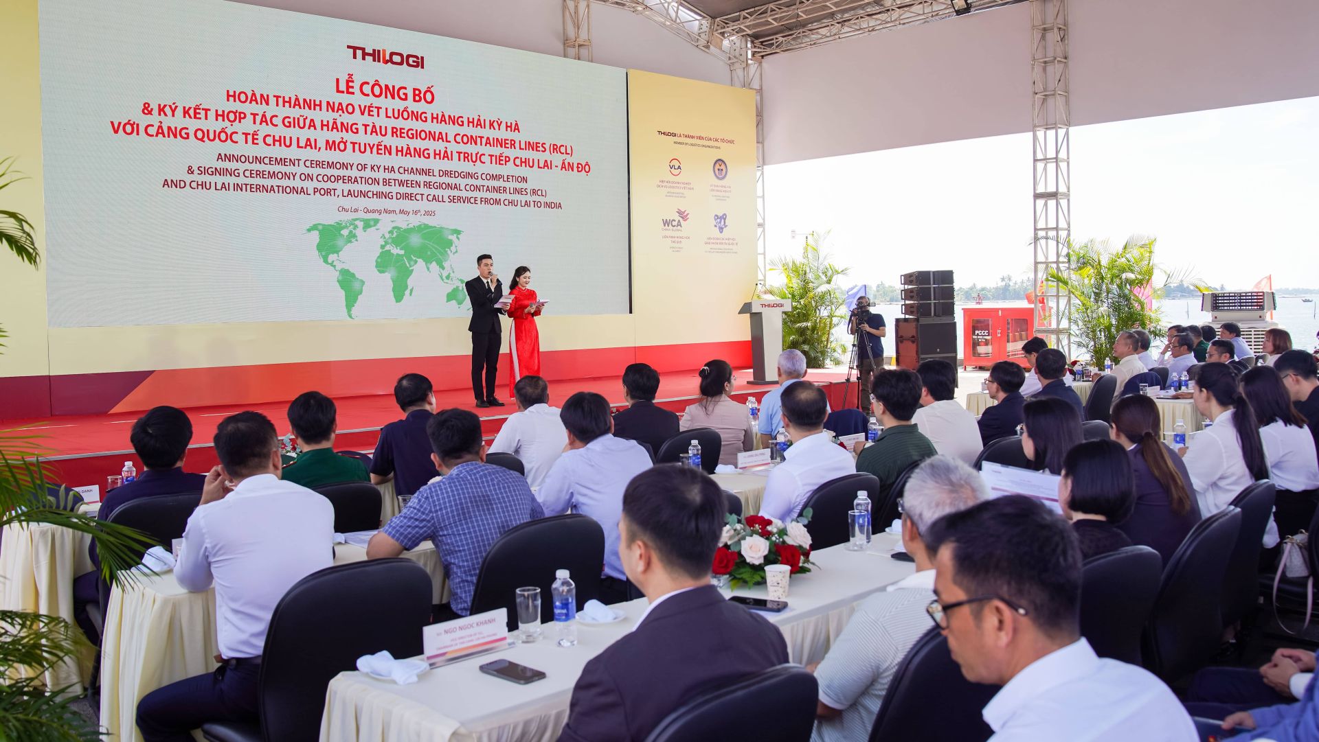 THILOGI tổ chức Lễ công bố hoàn thành nạo vét luồng hàng hải Kỳ Hà & Ký kết hợp tác giữa hãng tàu RCL và cảng quốc tế Chu Lai, mở tuyến Chu Lai - Ấn Độ THILOGI tổ chức Lễ công bố hoàn thành nạo vét luồng hàng hải Kỳ Hà & Ký kết hợp tác giữa hãng tàu RCL và cảng quốc tế Chu Lai, mở tuyến Chu Lai - Ấn Độ